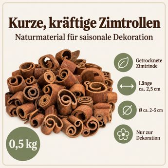 Zimtstangen dick 2,5 cm: 0,5 oder 1 kg, Dekozimt