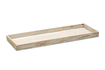 Holz-Tablett grau 60x20x4cm