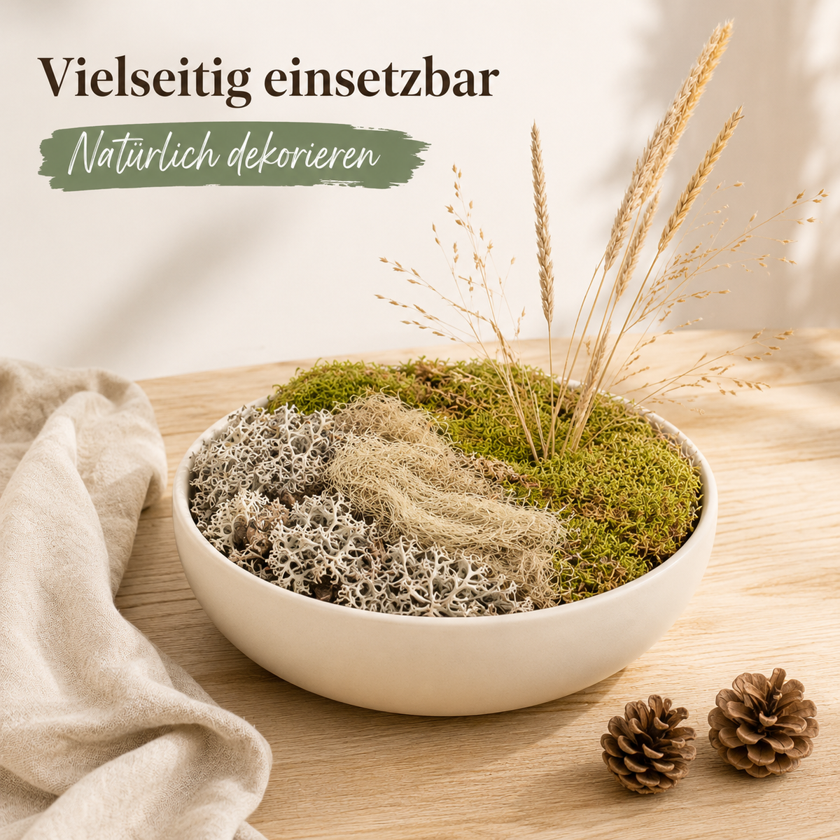 Deko Moos Mix 650 g Naturmoos Bastelmoos Floristik Modellbau getrocknet