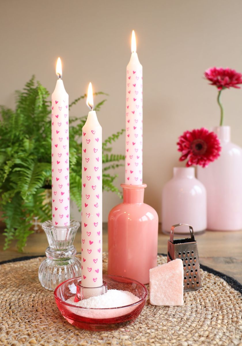 Stabkerzen mit Motiven 3er Set, 20 cm, neun Varianten Deko Natur Naturdeko DIY