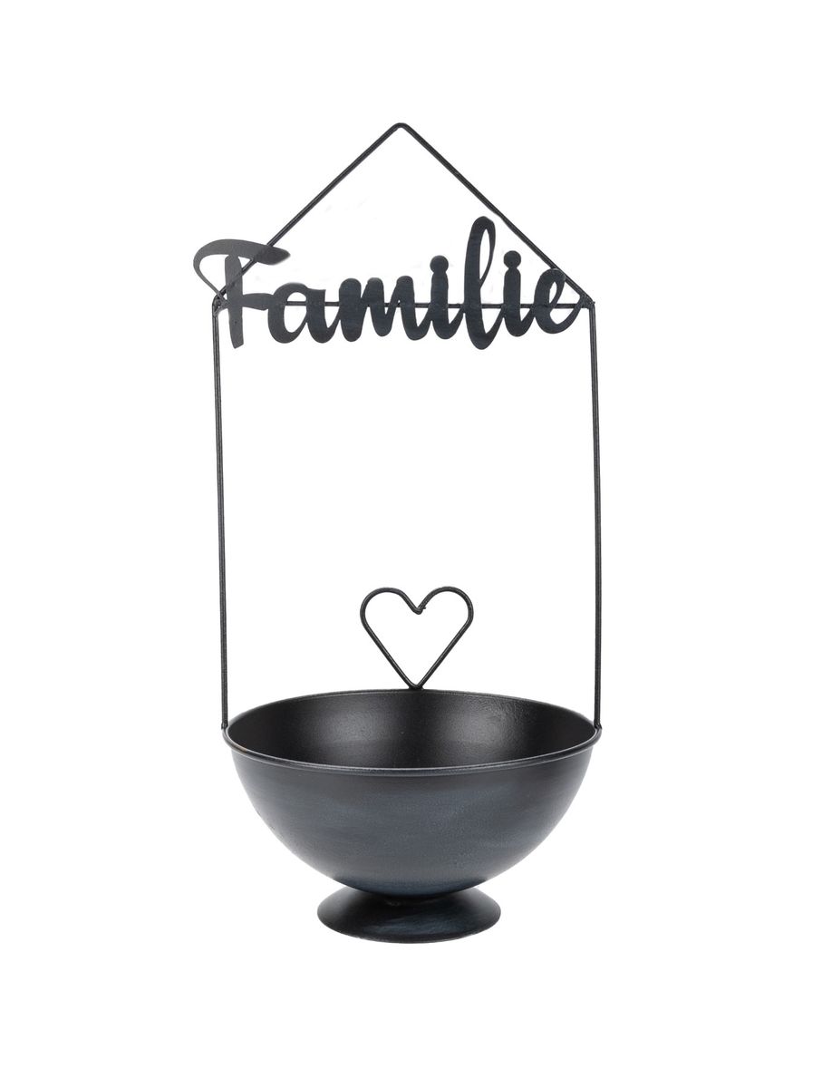 NaDeco Dekoschale aus Metall „Familie“ | Runde Schale