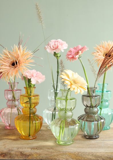 Tischvase Bellagio, 15 cm: farbiges Glas, sechs Farben