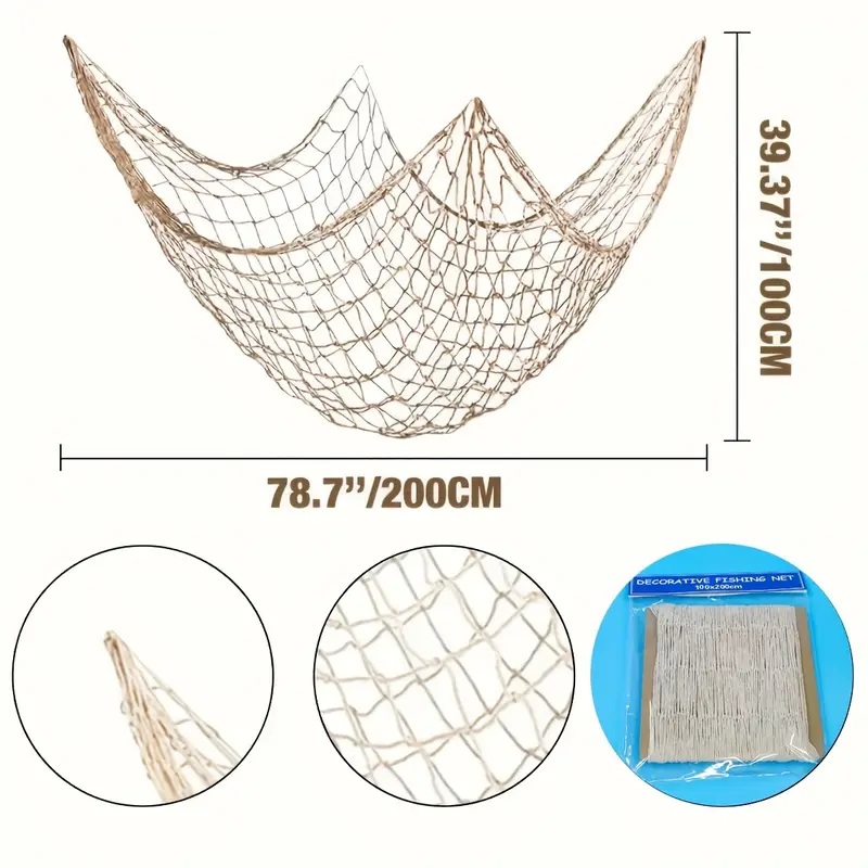 Dekoratives Fischernetz fr maritime Dekoration in vielen Gren und Farben  whlbar | Fischernetz Deko | Deko Netz fr Ihre Muscheln und Schnecken |  Fischernetz-Deko | Tischdeko Maritim | Fish Net Wanddekoration | NaDeco